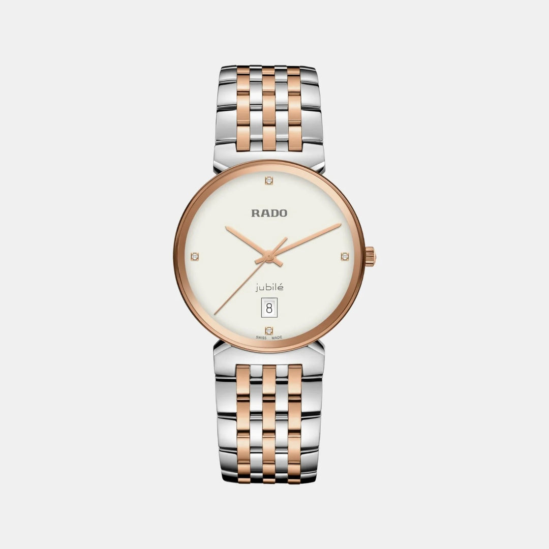 Rado Florence 38mm White Dial 4 Diamonds Stainless Steel Quartz Unisex Watch R48912723