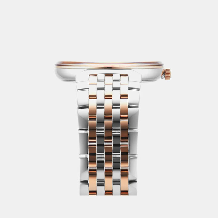 Rado Florence 38mm Brown Dial 12 Diamonds Rose Gold Two-Tone Quartz Watch R48912763
