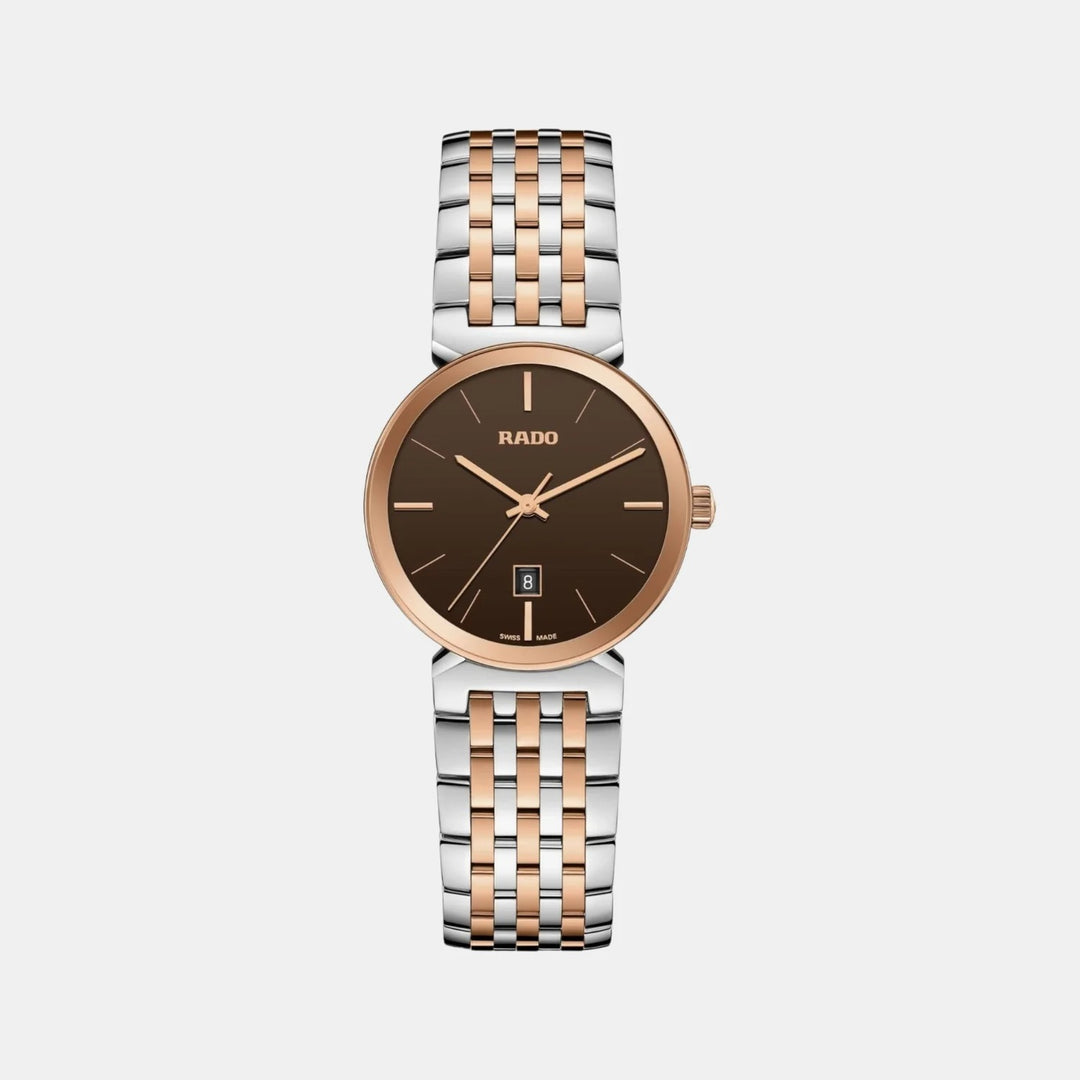 Rado Florence 30mm Brown Dial Rose Gold PVD Quartz Ladies Watch R48913303