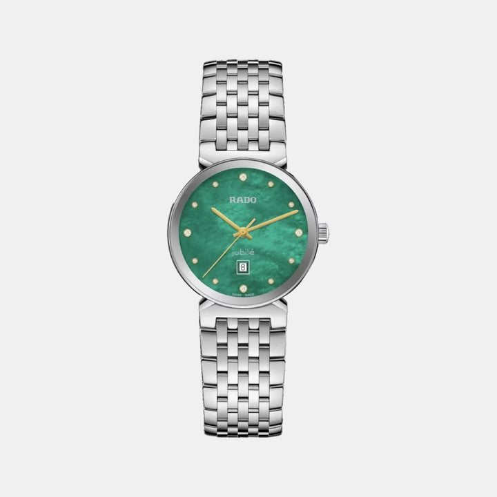 Rado Florence 30mm Green Mother of Pearl 12 Diamonds Yellow Gold Quartz Ladies Watch R48913903