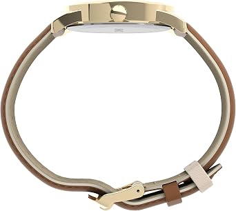 Timex Easy Reader Color Pop 38mm Cream Dial Brown Leather Women&