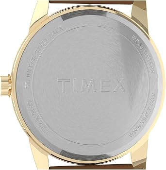 Timex Easy Reader Color Pop 38mm Cream Dial Brown Leather Women&