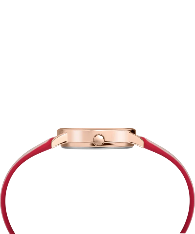 Timex Easy Reader Color Pop 30mm White Dial Pink Leather Women&