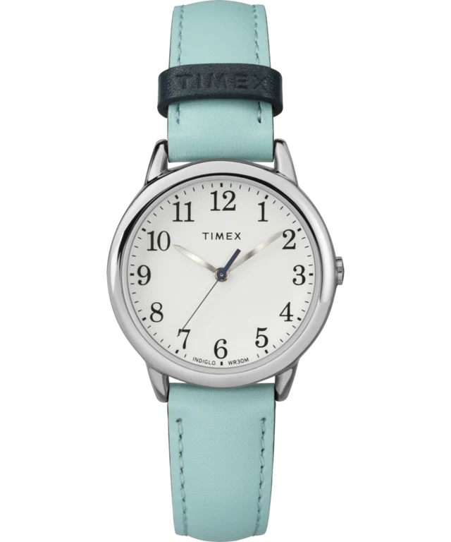 Timex Easy Reader Color Pop 30mm White Dial Blue Strap Women&
