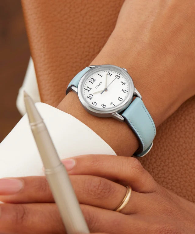 Timex Easy Reader Color Pop 30mm White Dial Blue Strap Women&