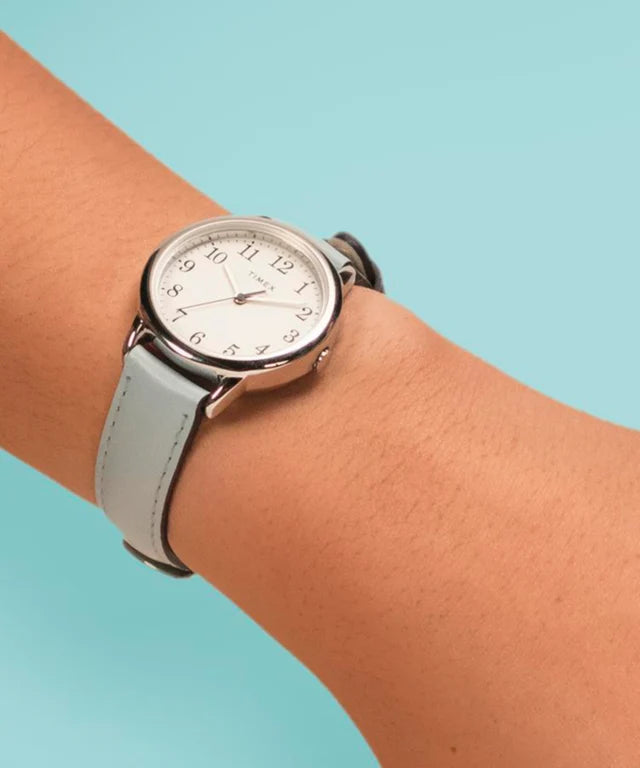 Timex Easy Reader Color Pop 30mm White Dial Blue Strap Women&