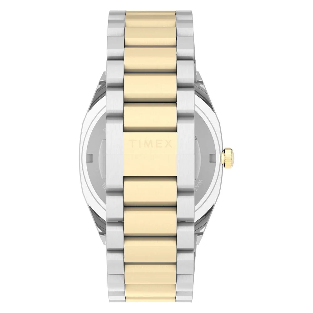 Timex E Line Automatic TV Dial 38mm Silver Dial Steel Bracelet Men&