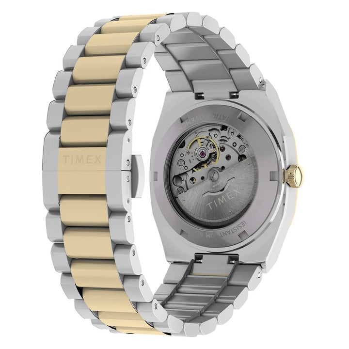 Timex E Line Automatic TV Dial 38mm Silver Dial Steel Bracelet Men&