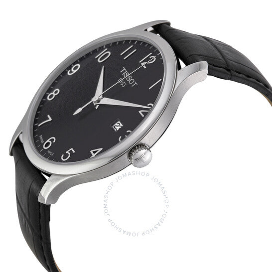 Tissot Tradition Quartz Watch – 42mm Black Dial Black Leather Strap