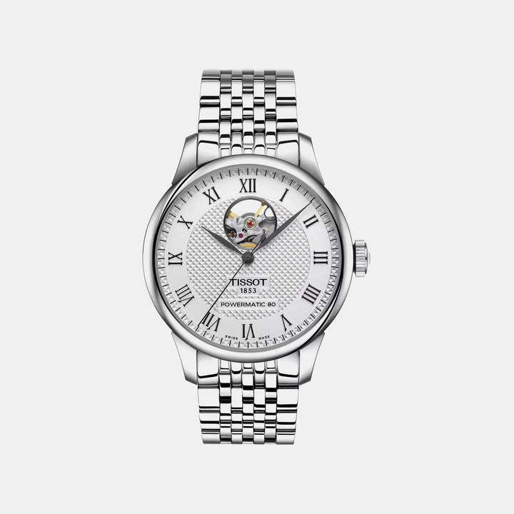 Tissot Le Locle Open Heart Powermatic 80 Watch – 39.3mm Silver Dial | T0064071103302