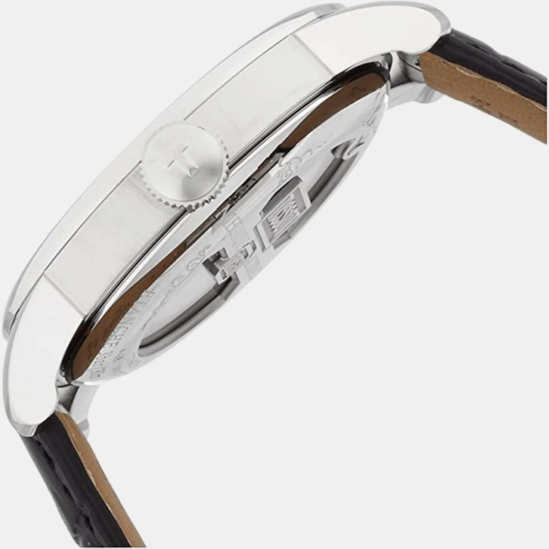 Tissot Le Locle Powermatic 80 Watch – 39.3mm Silver Dial Black Leather Strap | T0064071603300