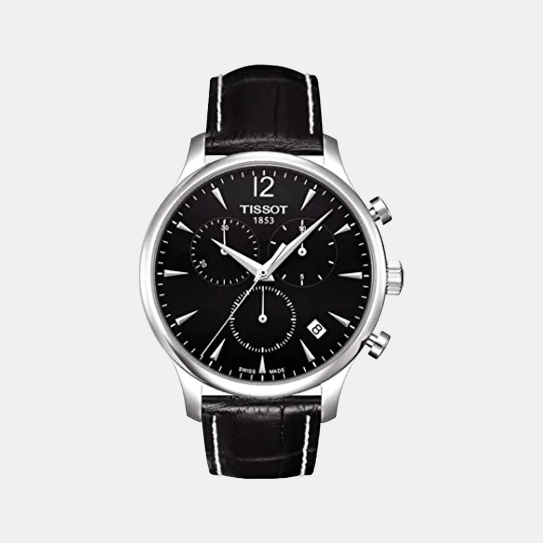 Tissot Tradition Powermatic 80 Watch – 42mm Black Dial Leather Strap