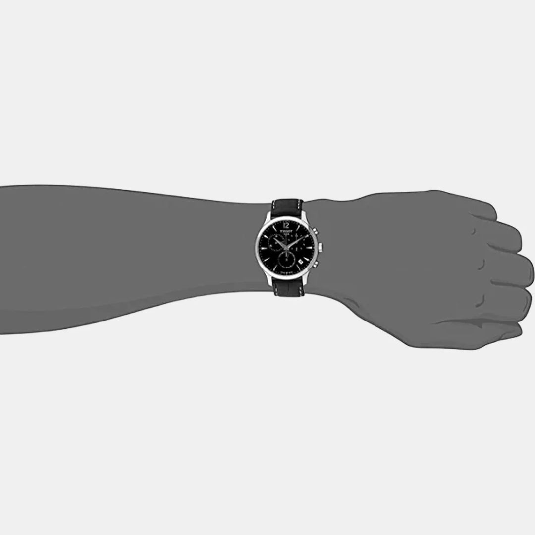 Tissot Tradition Powermatic 80 Watch – 42mm Black Dial Leather Strap