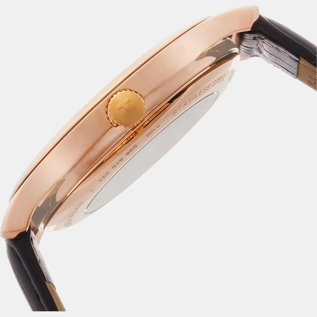 Tissot Tradition Powermatic 80 Open Heart Rose Gold Watch – 40mm Black Guilloche Dial