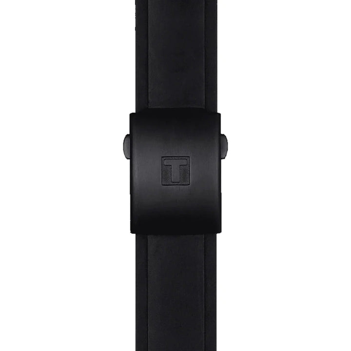 Tissot PRS 516 Quartz Chronograph Watch – 42mm Black Carbon Dial Black PVD Rubber Strap