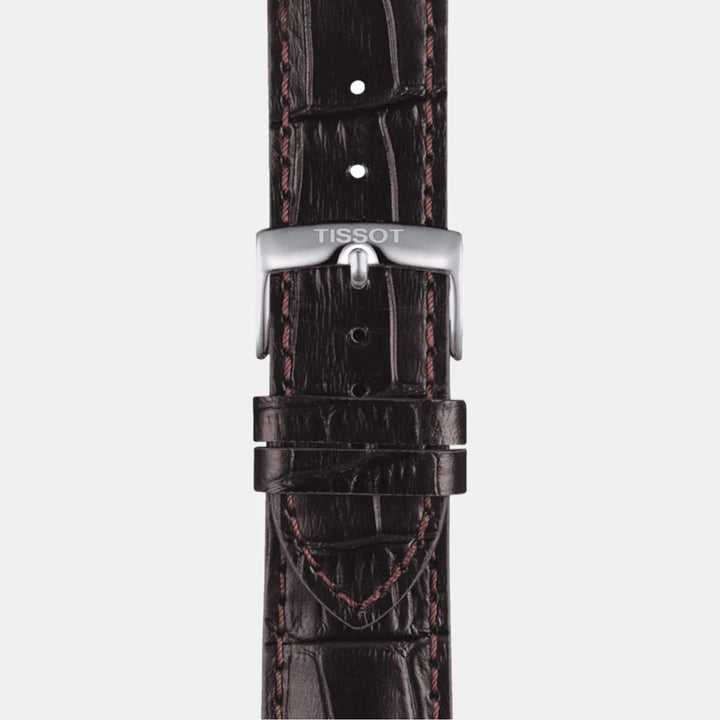 Tissot Gent XL Classic Quartz Watch – 42mm Silver Dial Brown Leather Strap