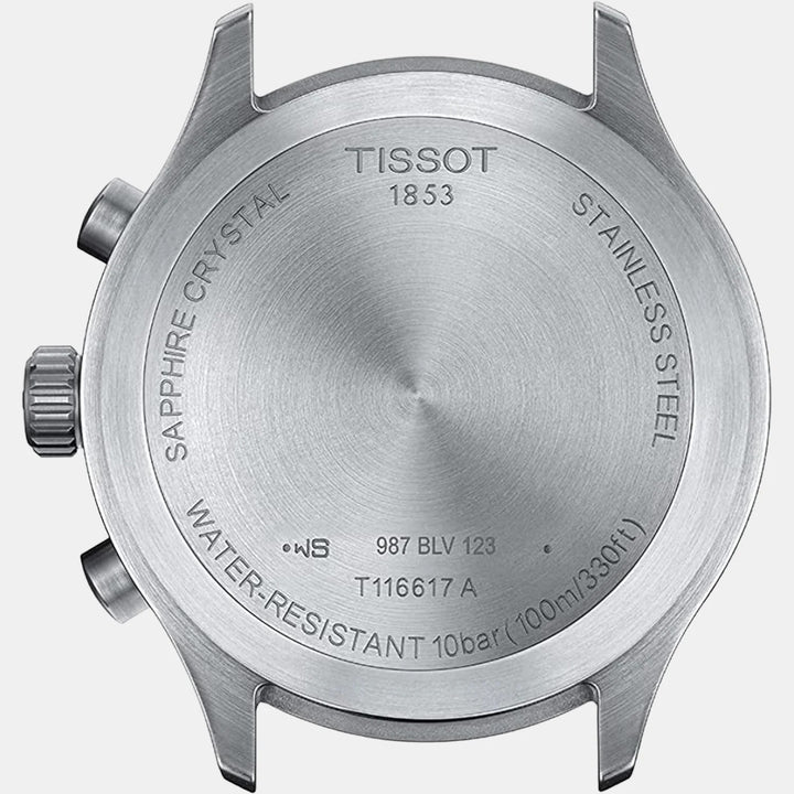 Tissot Chrono XL Vintage Quartz Chronograph Watch – 45mm Blue Dial Brown Leather Strap