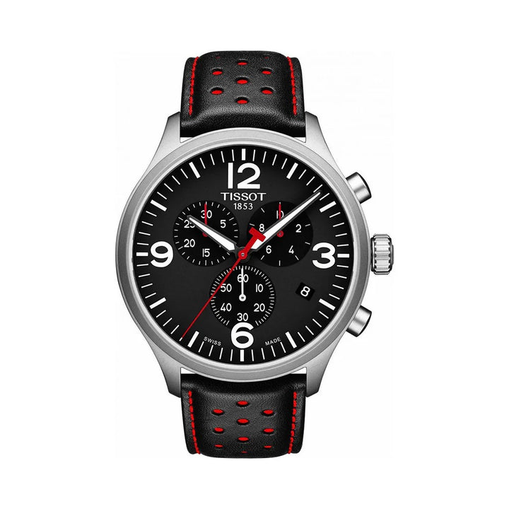 Tissot Chrono XL Classic Quartz Chronograph Watch – 45mm Black Dial Fabric Strap