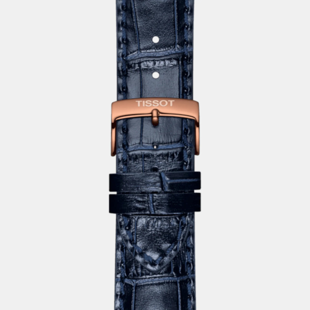 Tissot Chrono XL Classic Quartz Chronograph Watch – 45mm Blue Dial Brown Leather Strap