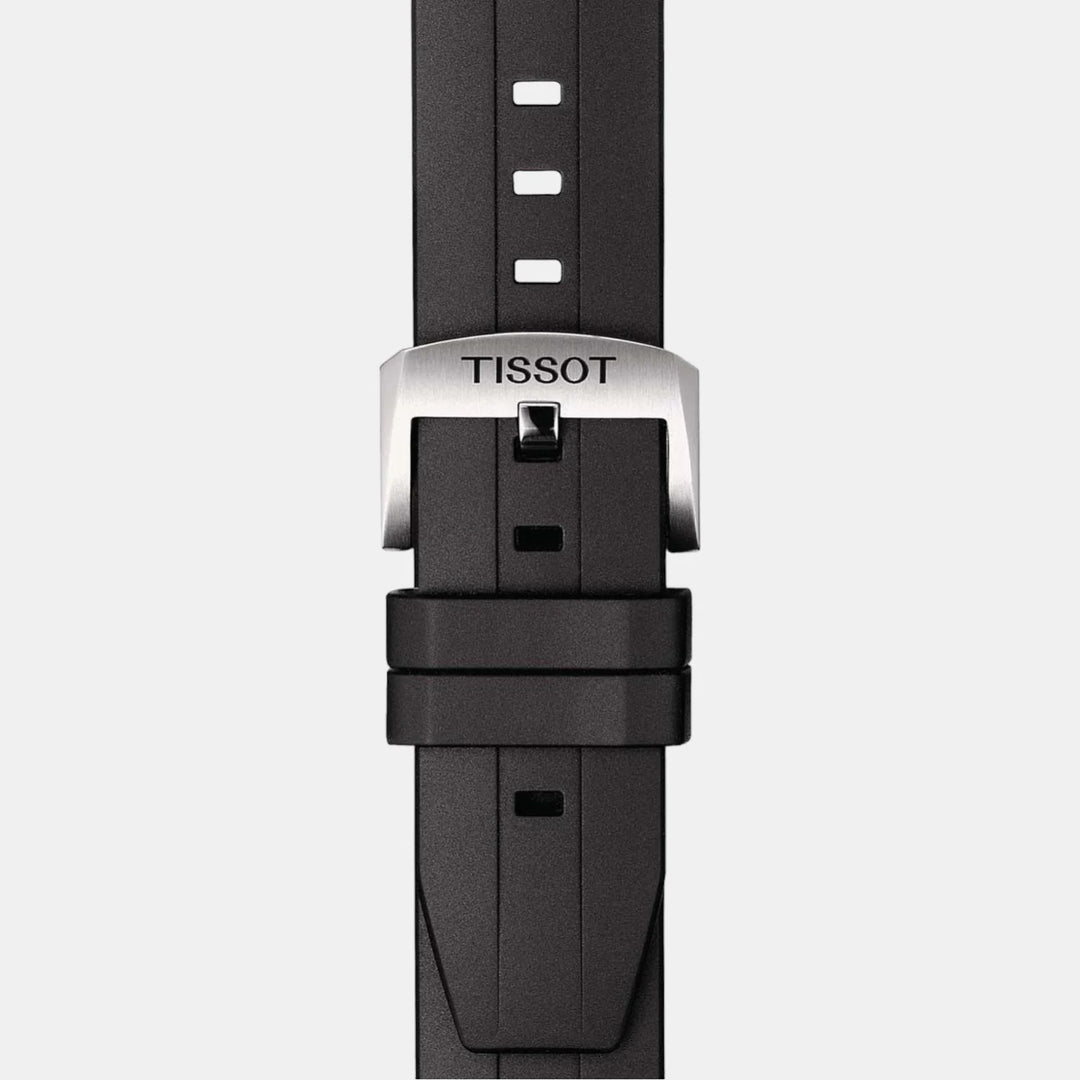 Tissot Seastar 1000 Powermatic 80 Watch – 43mm Blue Dial Black Rubber Strap