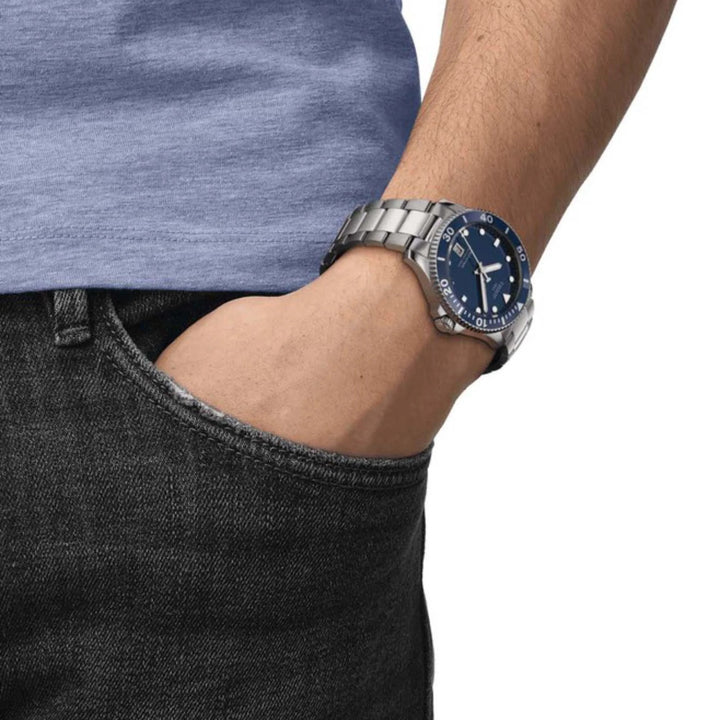 Tissot Seastar 1000 Quartz Watch – 40mm Blue Dial Steel Bracelet