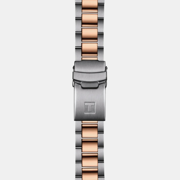 Tissot Seastar 1000 Quartz Watch – 40mm Black Dial Two-Tone Rose Gold Bracelet