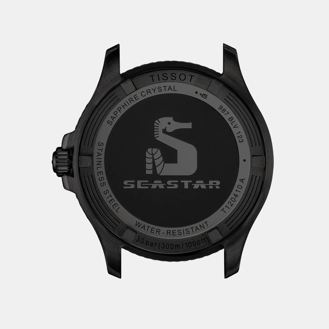 Tissot Seastar 1000 Quartz Watch – 40mm Red-Black Dial Black PVD Bracelet