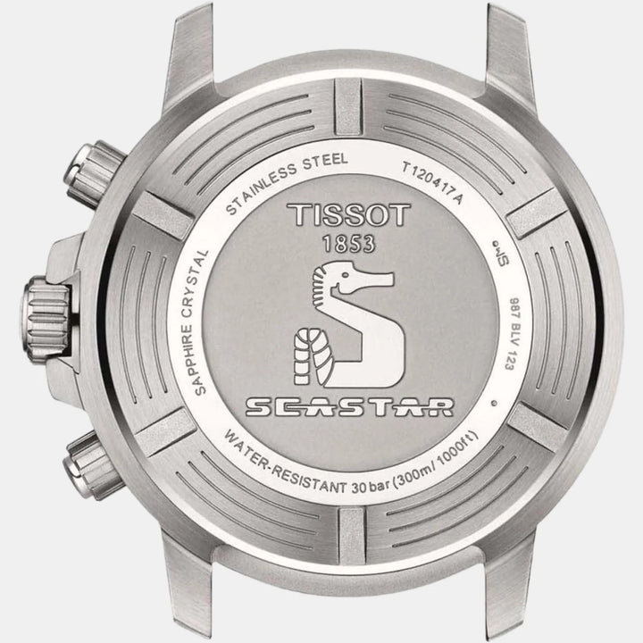 Tissot Seastar 1000 Quartz Chronograph Watch – 45.5mm Green Dial Steel Bracelet
