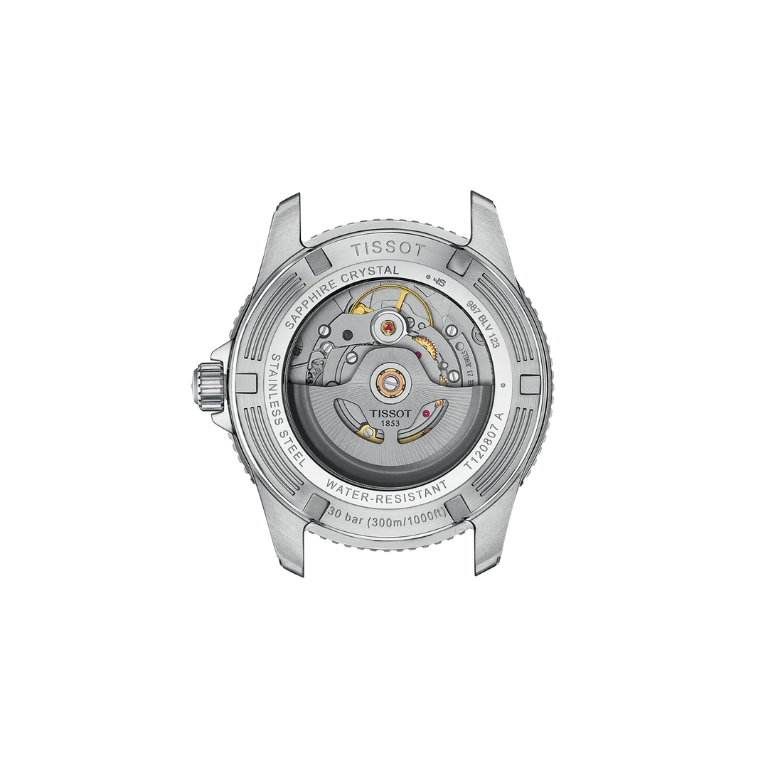 Tissot Seastar 1000 Powermatic 80 Watch – 40mm Grey Dial Two-Tone Yellow Gold Bracelet