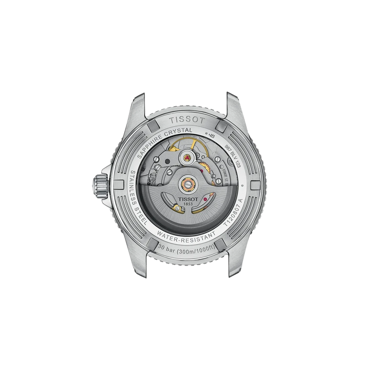 Tissot Seastar 1000 Powermatic 80 Watch – 40mm Grey Dial Two-Tone Yellow Gold Bracelet