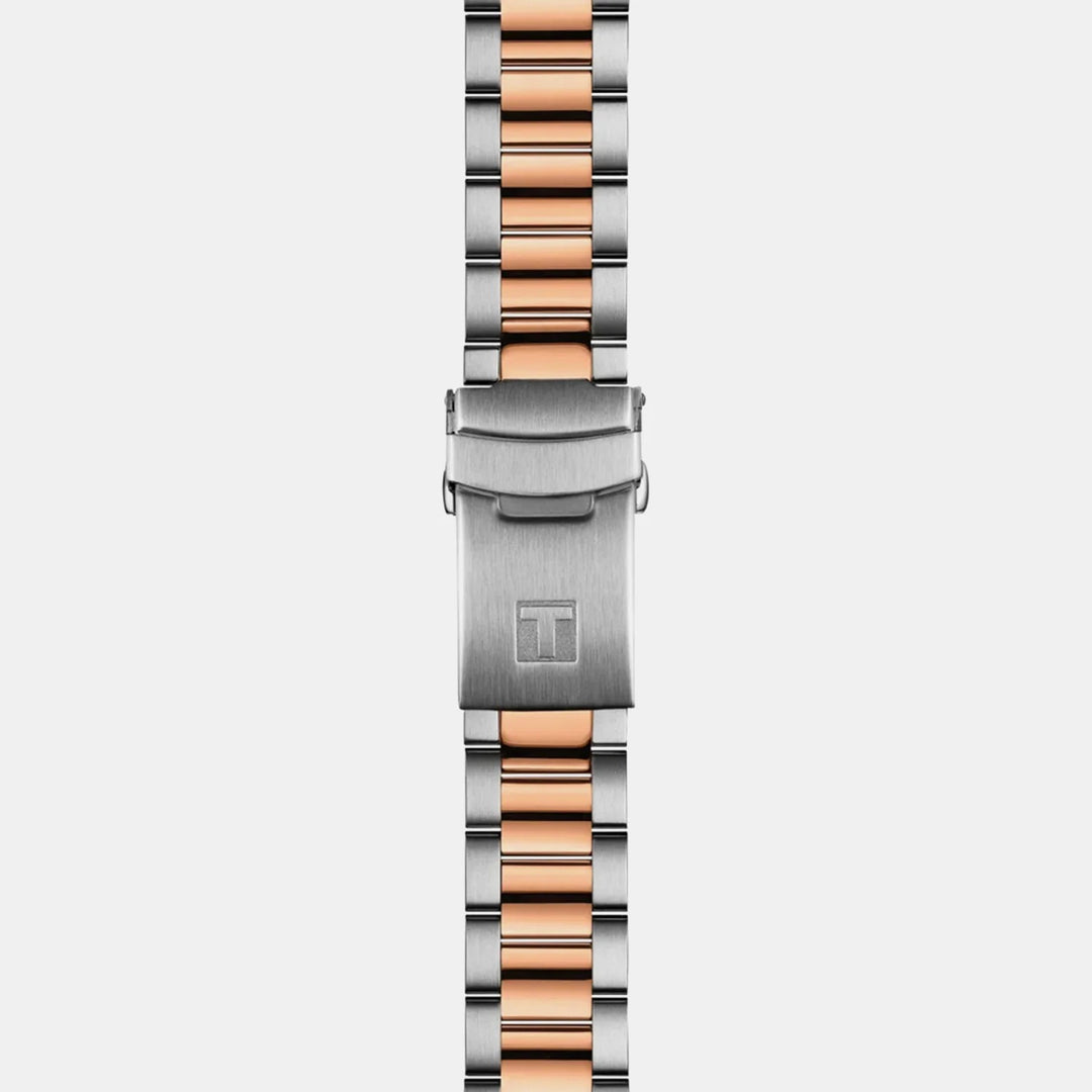 Tissot Seastar 1000 Powermatic 80 Watch – 40mm Black Dial Two-Tone Yellow Gold Bracelet
