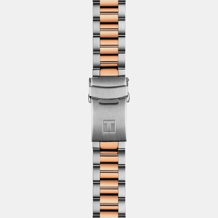 Tissot Seastar 1000 Powermatic 80 Watch – 40mm Black Dial Two-Tone Yellow Gold Bracelet