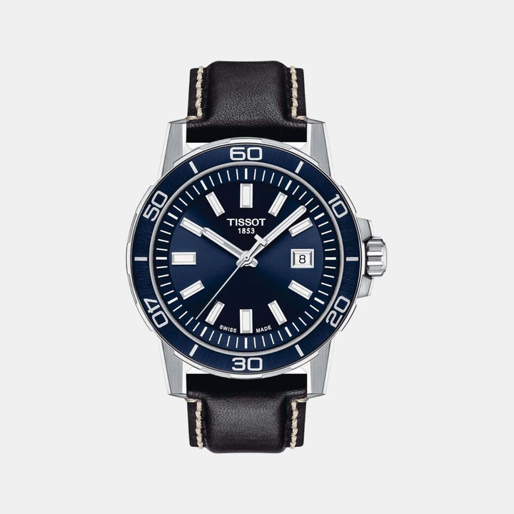 Tissot Supersport Gent Watch – 44mm Blue Dial Blue Leather Strap