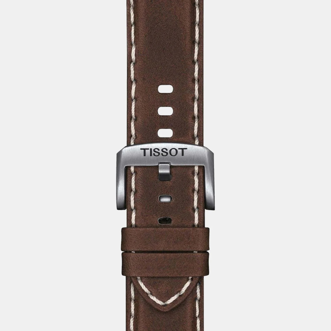 Tissot Supersport Gent Watch – 44mm Black Dial Brown Leather Strap