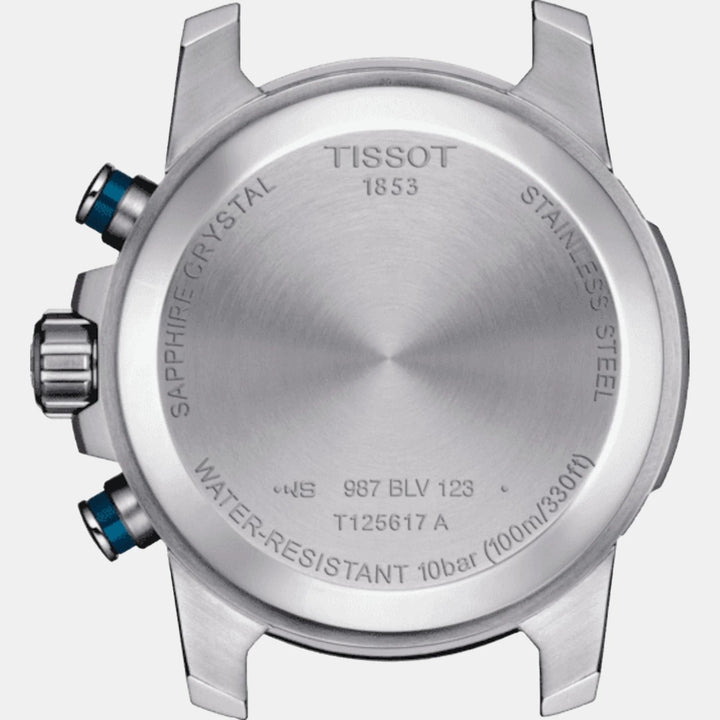 Tissot Supersport Chrono Quartz Chronograph Watch – 45.5mm Blue Dial Steel Bracelet
