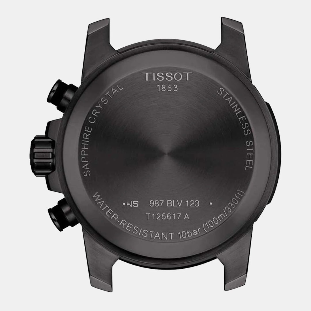 Tissot Supersport Chrono Quartz Chronograph Watch – 45.5mm Black Dial Black PVD Steel Bracelet
