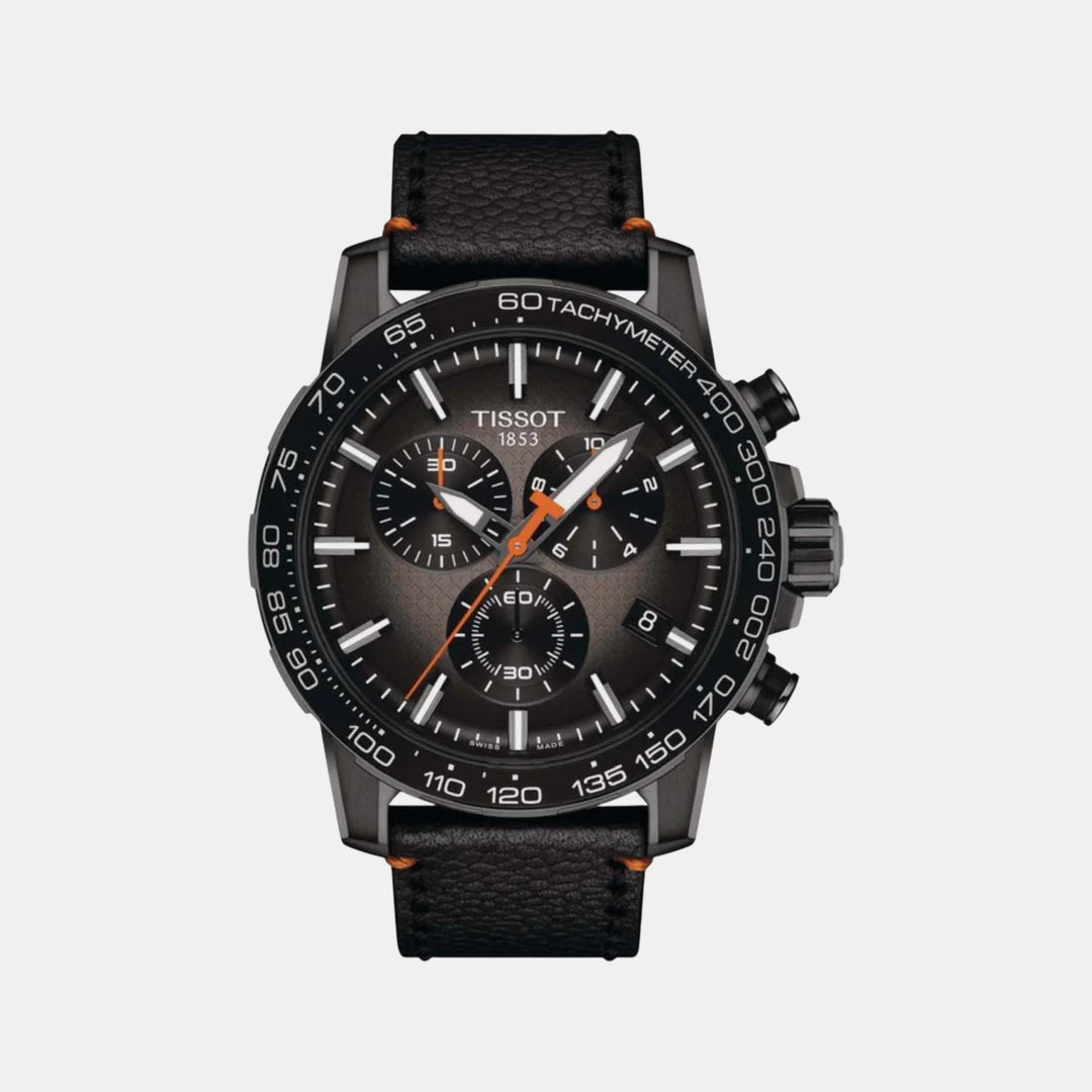 Tissot Supersport Chrono NBA Basketball Edition Watch – 45.5mm Black Dial Black Leather Strap