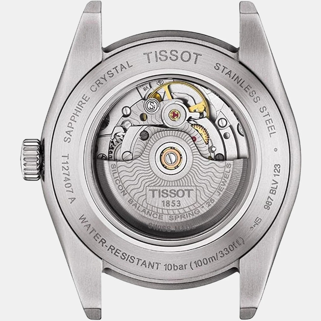 Tissot Gentleman Powermatic 80 Open Heart Automatic Watch – 40mm Green Dial Steel Bracelet