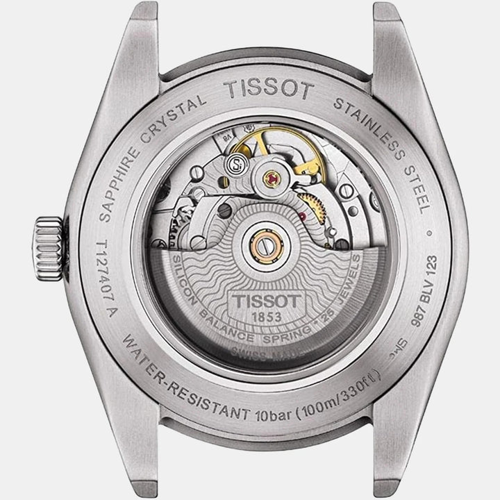 Tissot Gentleman Powermatic 80 Open Heart Automatic Watch – 40mm Green Dial Steel Bracelet
