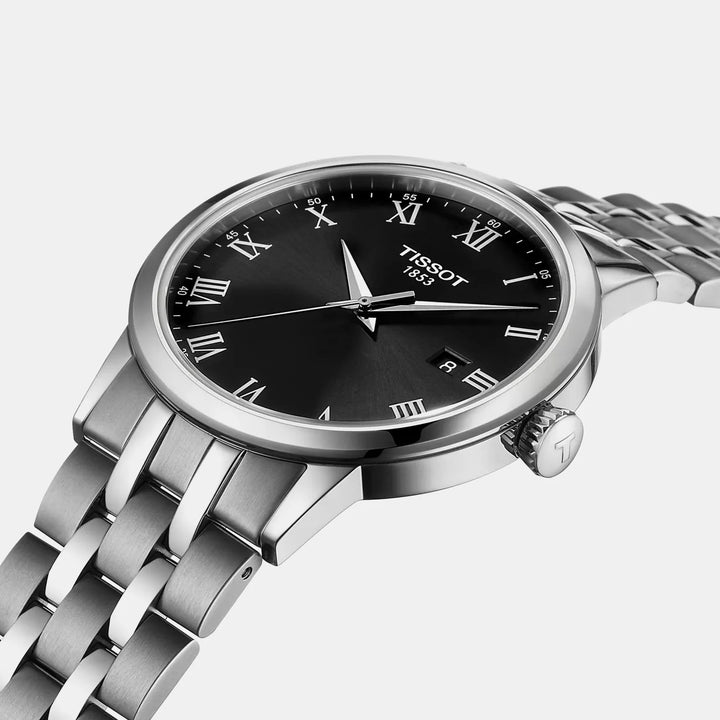 Tissot Classic Dream Gent Watch – 42mm Black Dial Steel Bracelet