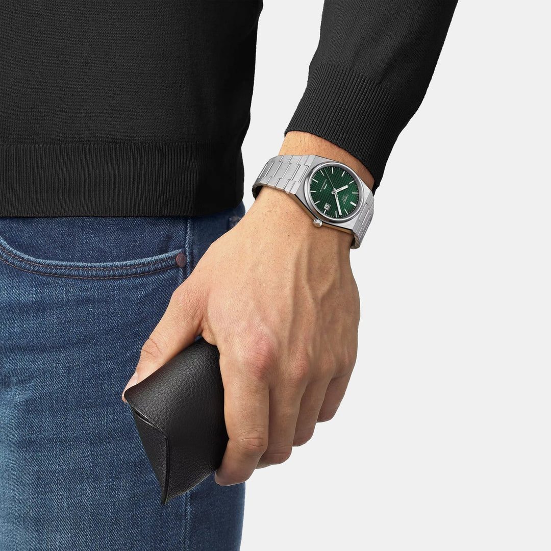 Tissot PRX Powermatic 80 40mm Automatic Watch – Black Dial Rubber Strap