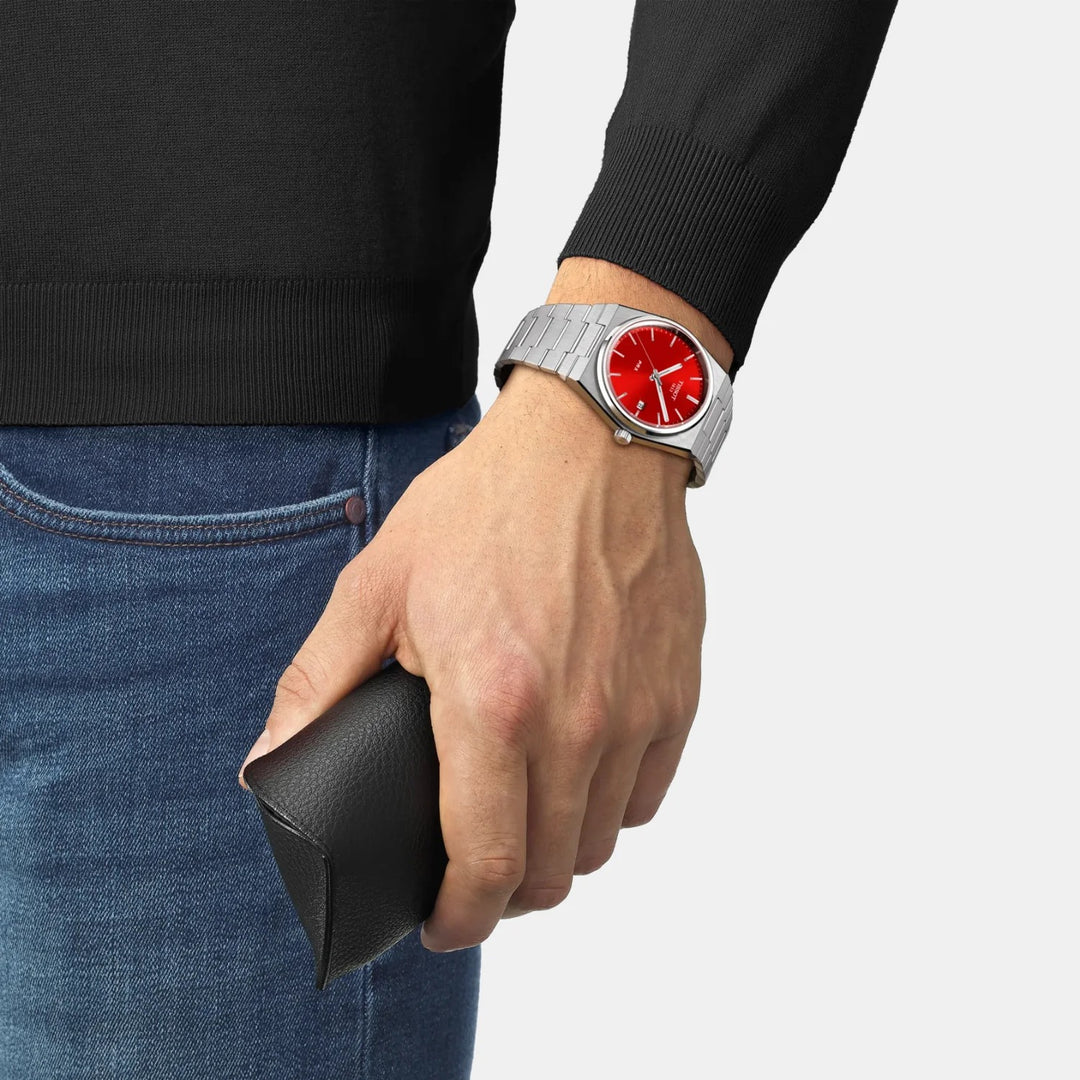 Tissot PRX 40mm Quartz Watch – Red Dial