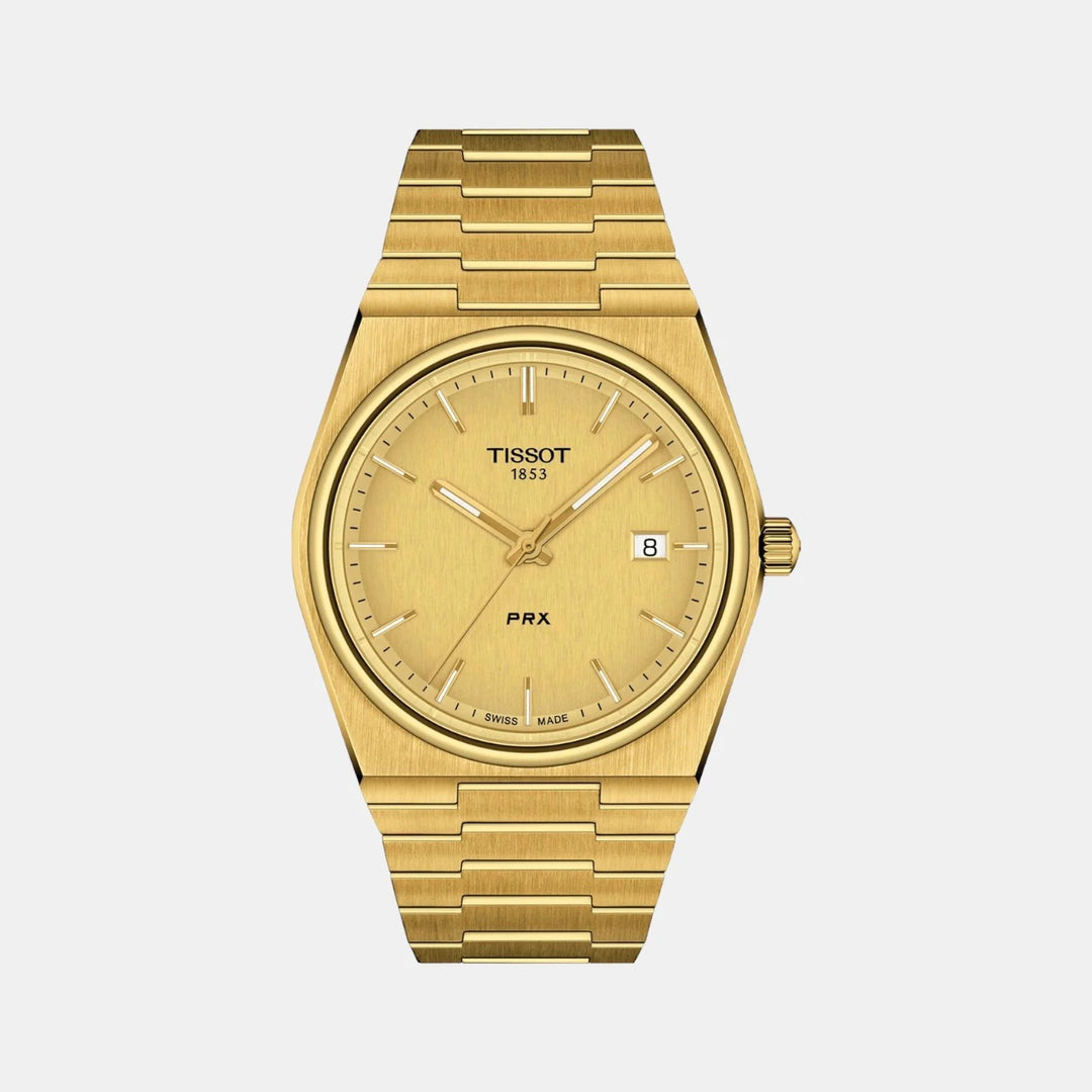 Tissot PRX 40mm Quartz Watch – Champagne Dial Yellow Gold PVD
