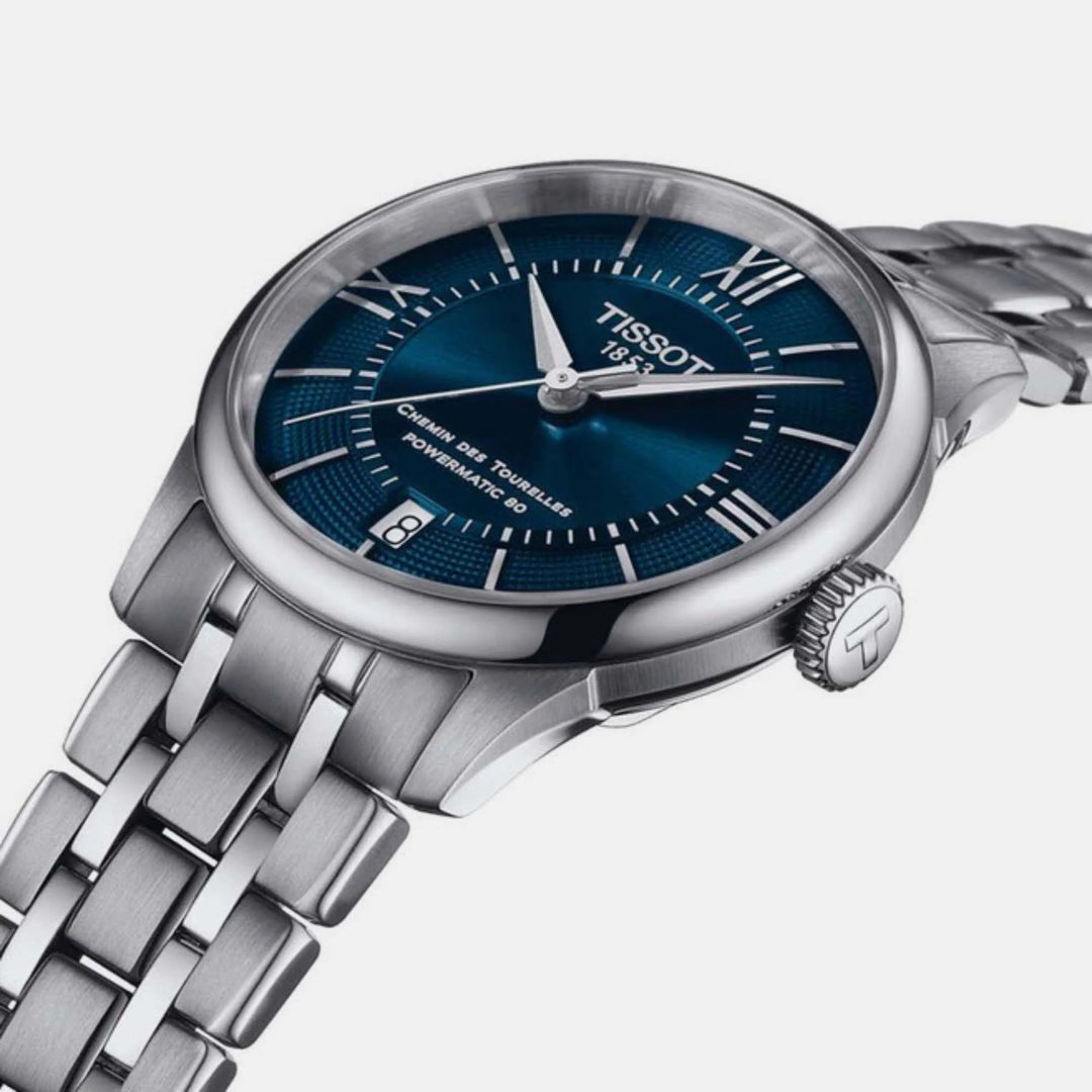 Tissot Chemin des Tourelles 34mm Powermatic 80 Watch – Blue Dial