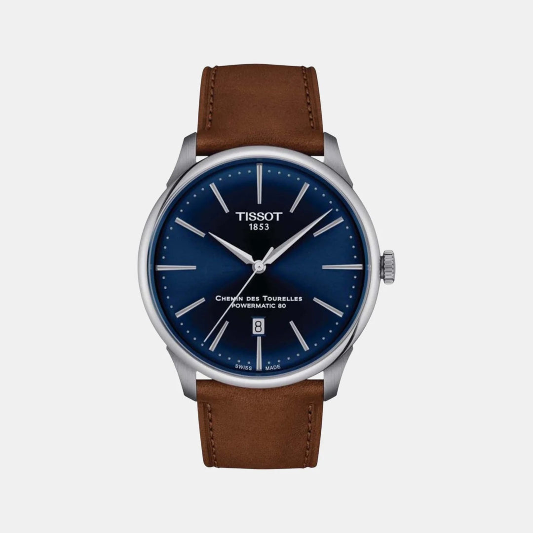Tissot Chemin des Tourelles 42mm Powermatic 80 Watch – Blue Dial Titanium