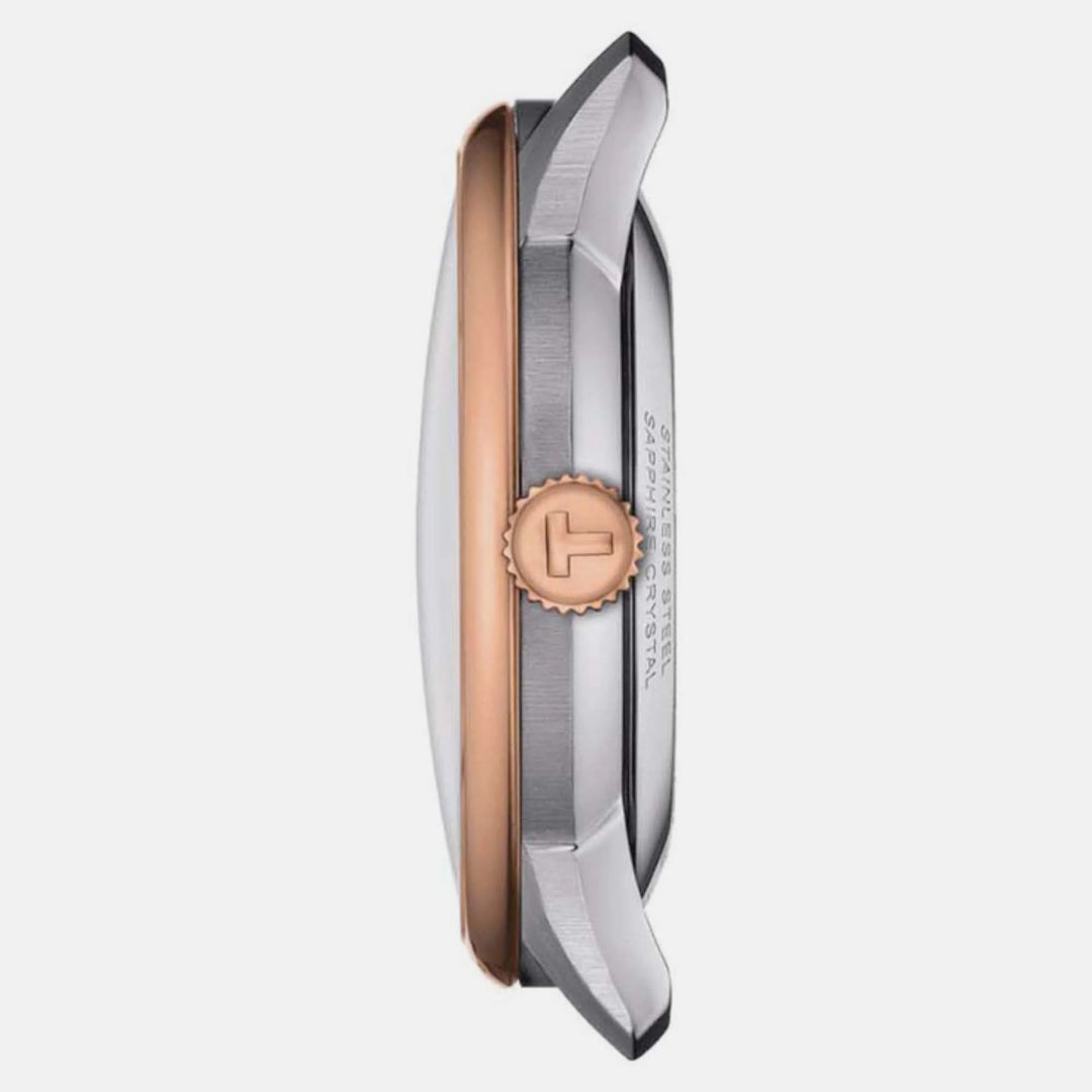 Tissot Chemin des Tourelles 39mm Powermatic 80 Watch – Champagne Dial Two-Tone Gold