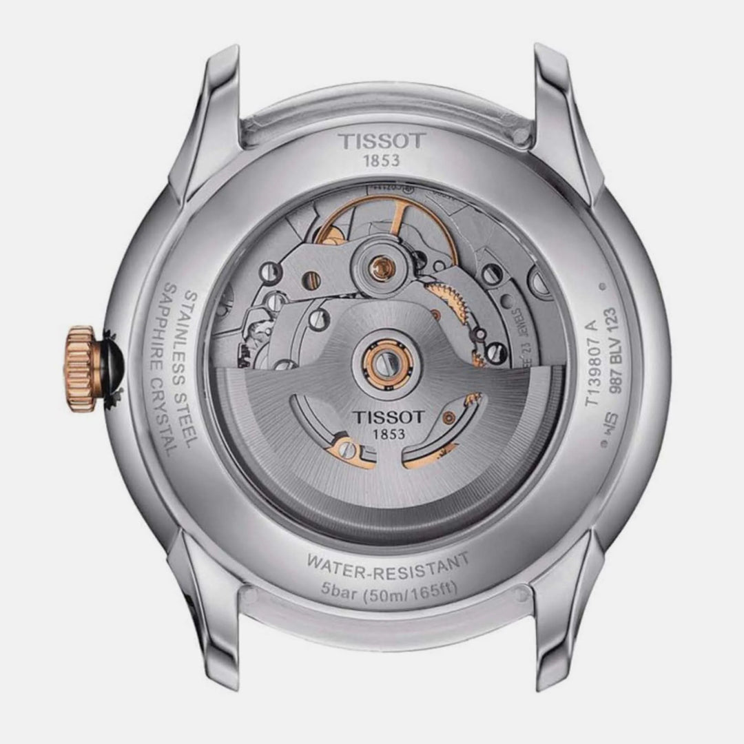 Tissot Chemin des Tourelles 39mm Powermatic 80 Watch – Champagne Dial Two-Tone Gold