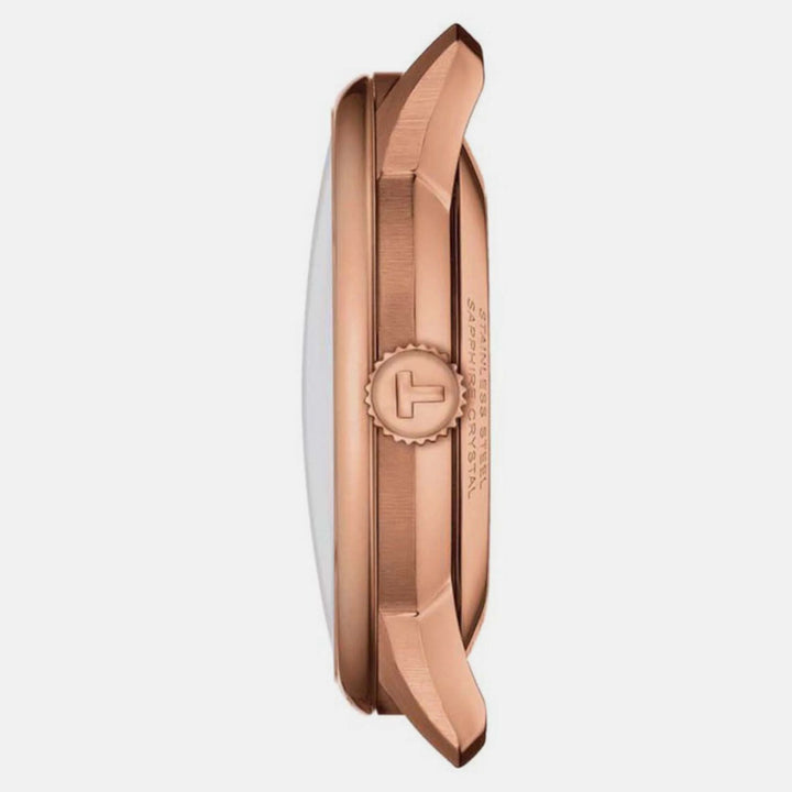 Tissot Chemin des Tourelles 39mm Powermatic 80 Watch – Silver Dial Rose Gold