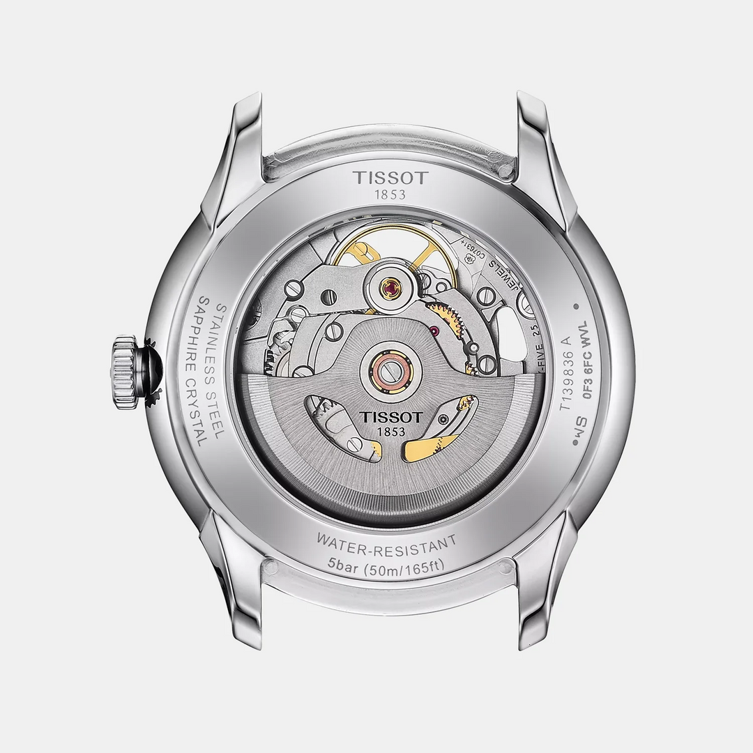 Tissot Chemin des Tourelles Skeleton 39mm Powermatic 80 Watch – Ivory Titanium