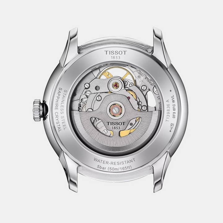 Tissot Chemin des Tourelles Skeleton 39mm Powermatic 80 Watch – Ivory Titanium